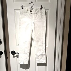 Banana Republic White Cropped Ankle Pants